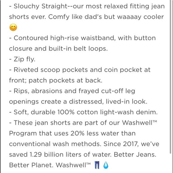 Old Navy light wash High Waisted Slouchy Straight Cutoff Jean Shorts - Picture 9 of 10